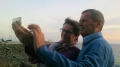 Irma Weiler und ihr Mann Hans beim Selfy mit Sonnenuntergang